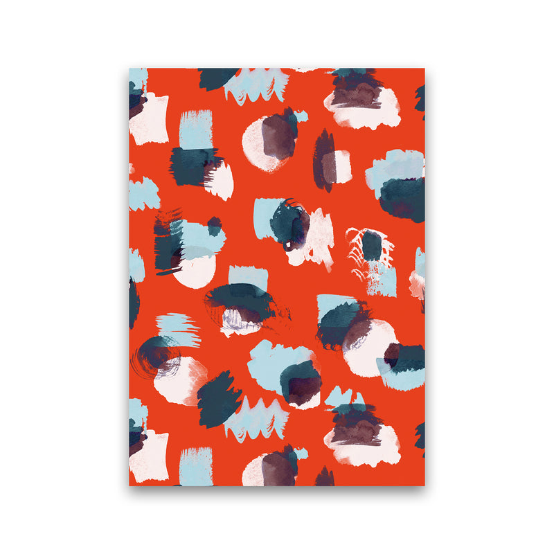 Abstract Stains Coral Abstract Art Print by Ninola Design Print Only
