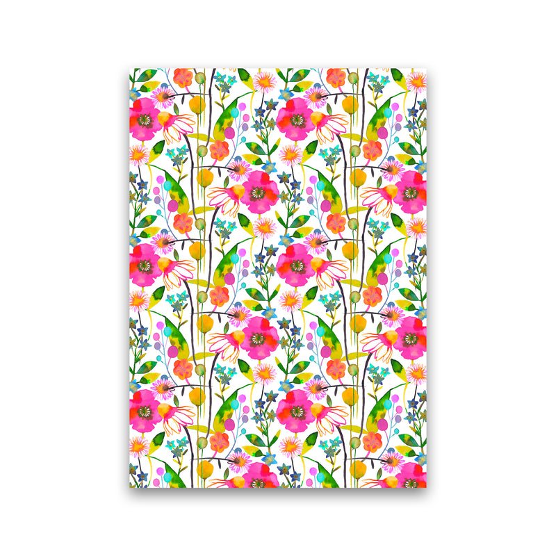 Happy Spring Flowers Abstract Art Print by Ninola Design Print Only