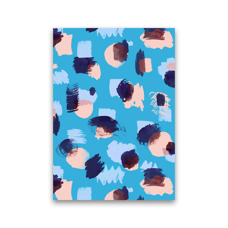 Abstract Stains Blue Abstract Art Print by Ninola Design Print Only
