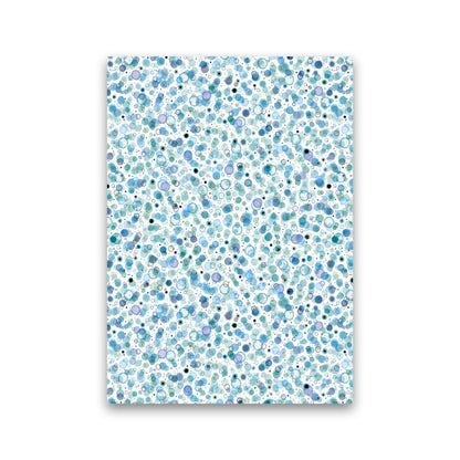 Cosmic Bubbles Blue Abstract Art Print by Ninola Design Print Only
