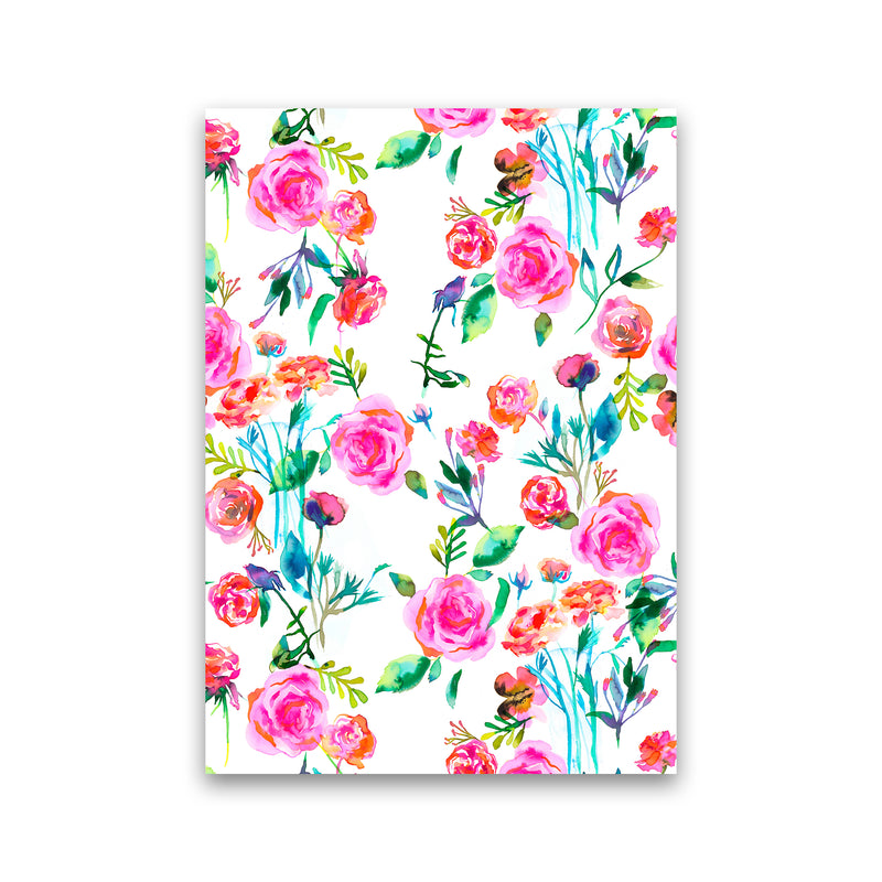 Roses Bouquet Pink Abstract Art Print by Ninola Design Print Only