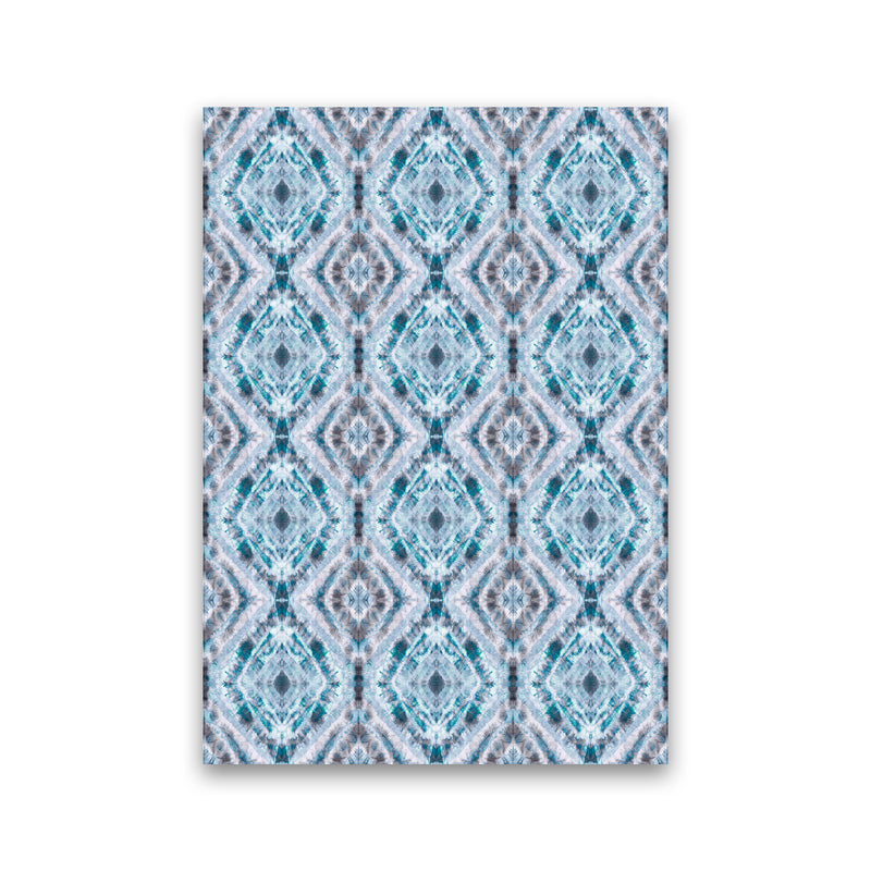 Boho Shibori Blue Abstract Art Print by Ninola Design Print Only