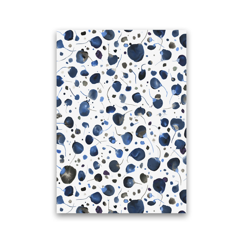 Flying Seeds Blue Abstract Art Print by Ninola Design Print Only