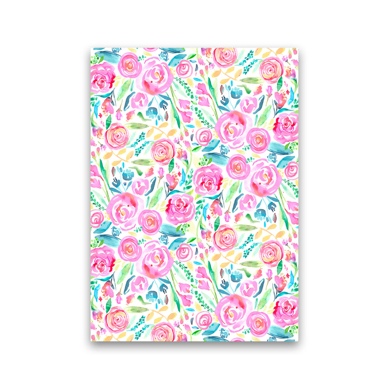 Spring Days Pink Abstract Art Print by Ninola Design Print Only