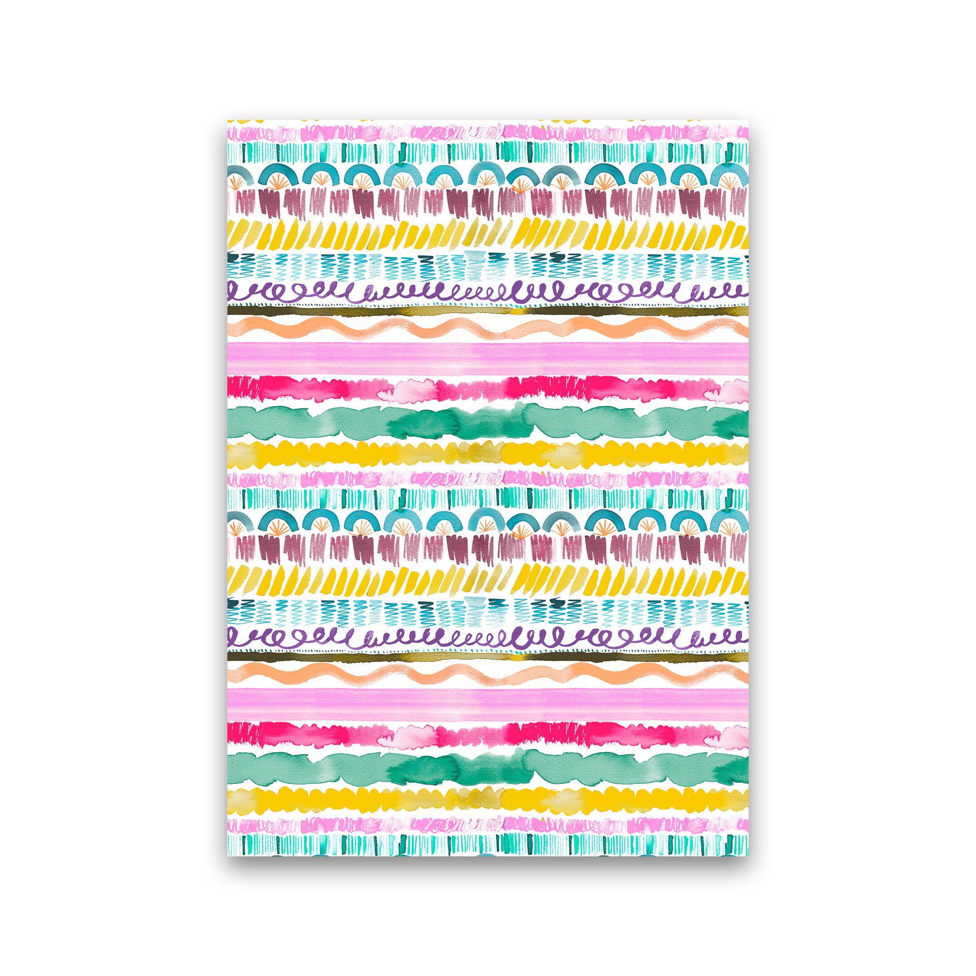 Garlands Tribal Abstract Art Print by Ninola Design Print Only