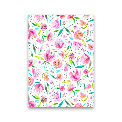 Peonies Pink Abstract Art Print by Ninola Design Print Only