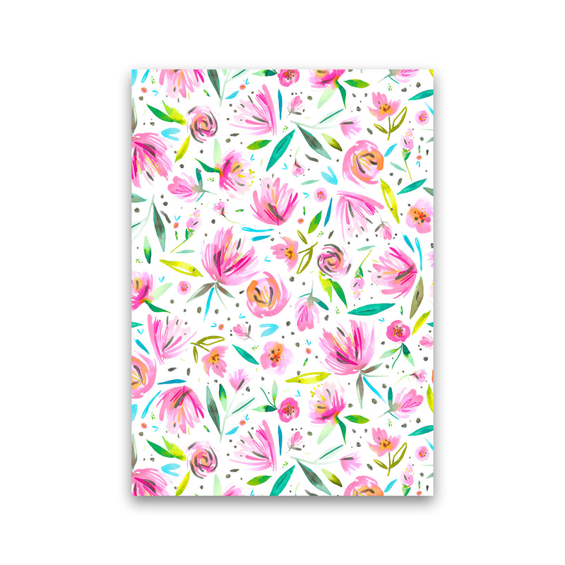 Peonies Pink Abstract Art Print by Ninola Design Print Only