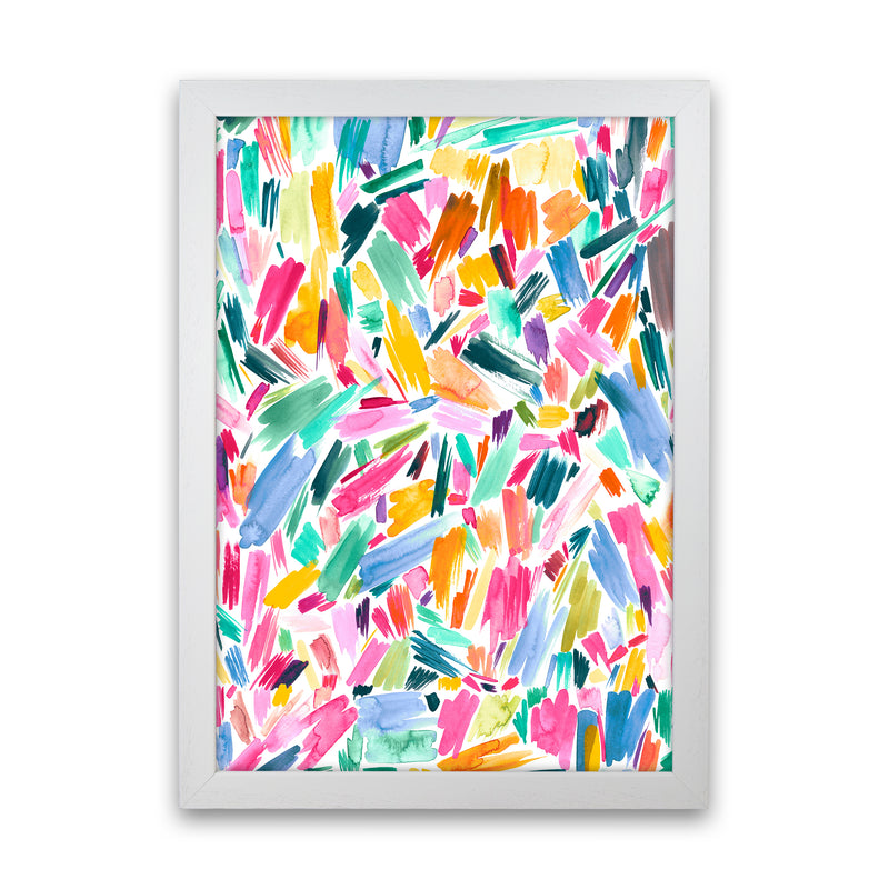 Artist Simple Pleasure Abstract Art Print by Ninola Design White Grain