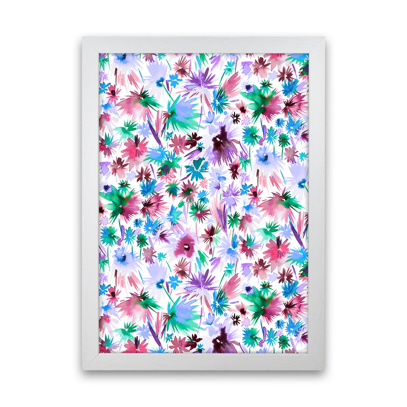 Abstract Jungle Colors Abstract Art Print by Ninola Design White Grain