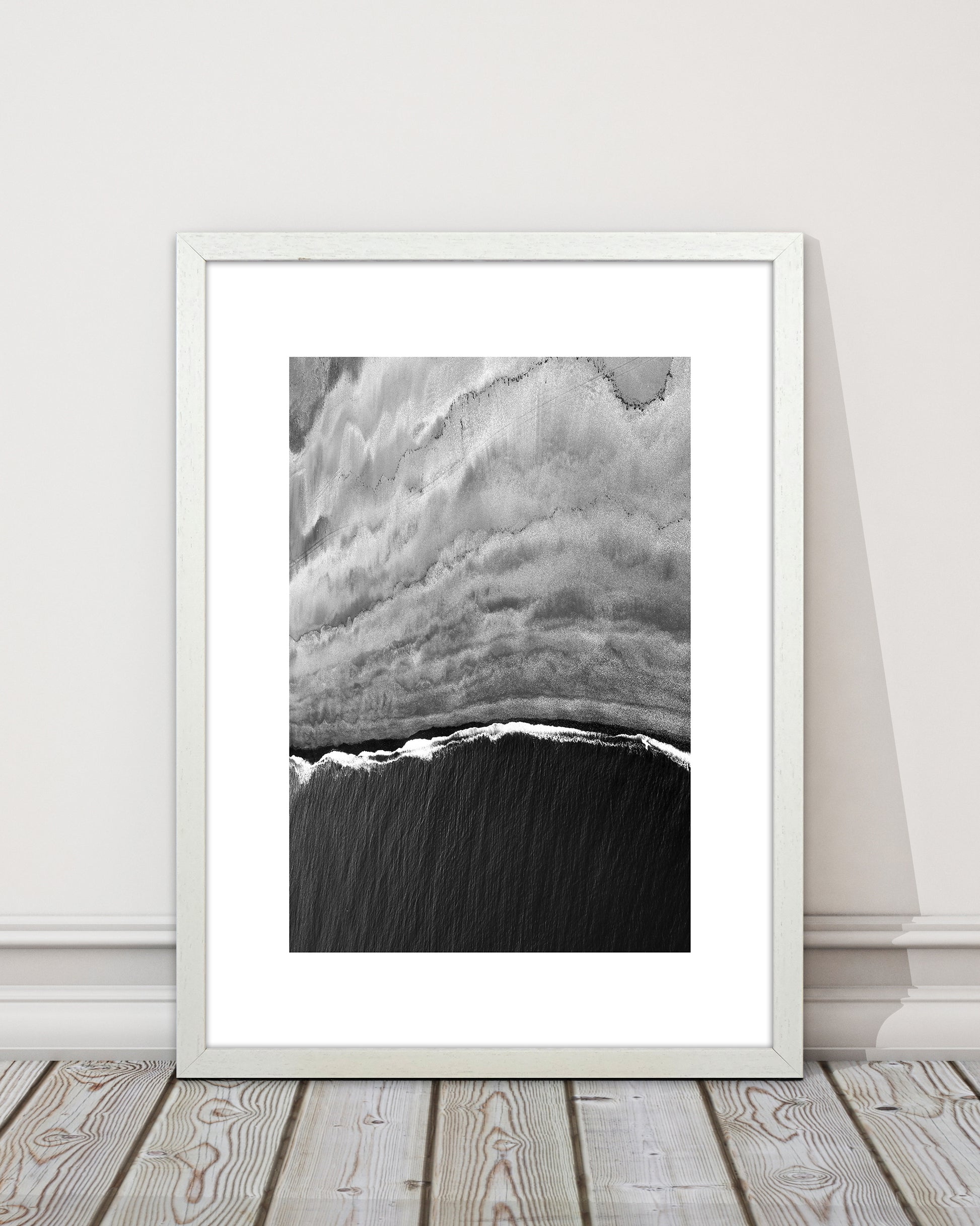 Black Ocean Abstract Art Print by Nordic Creators