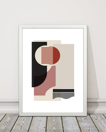 Rose grey Abstract Art Print by Nordic Creators