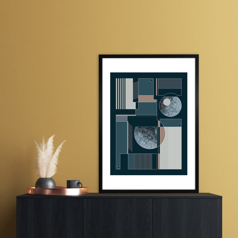 Geometric III Abstract Art Print by Nordic Creators A1 White Frame