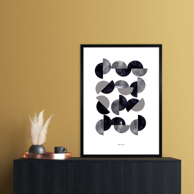 PJ-836-15 Geometric Abstract Art Print by Nordic Creators A1 White Frame