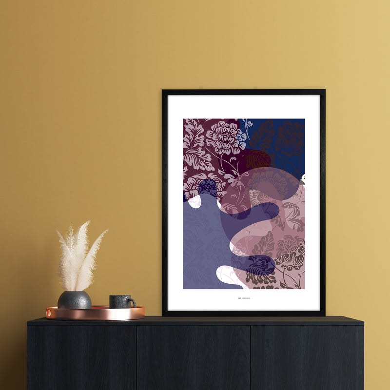 PJ-836-17 Flower Abstract Art Print by Nordic Creators A1 White Frame