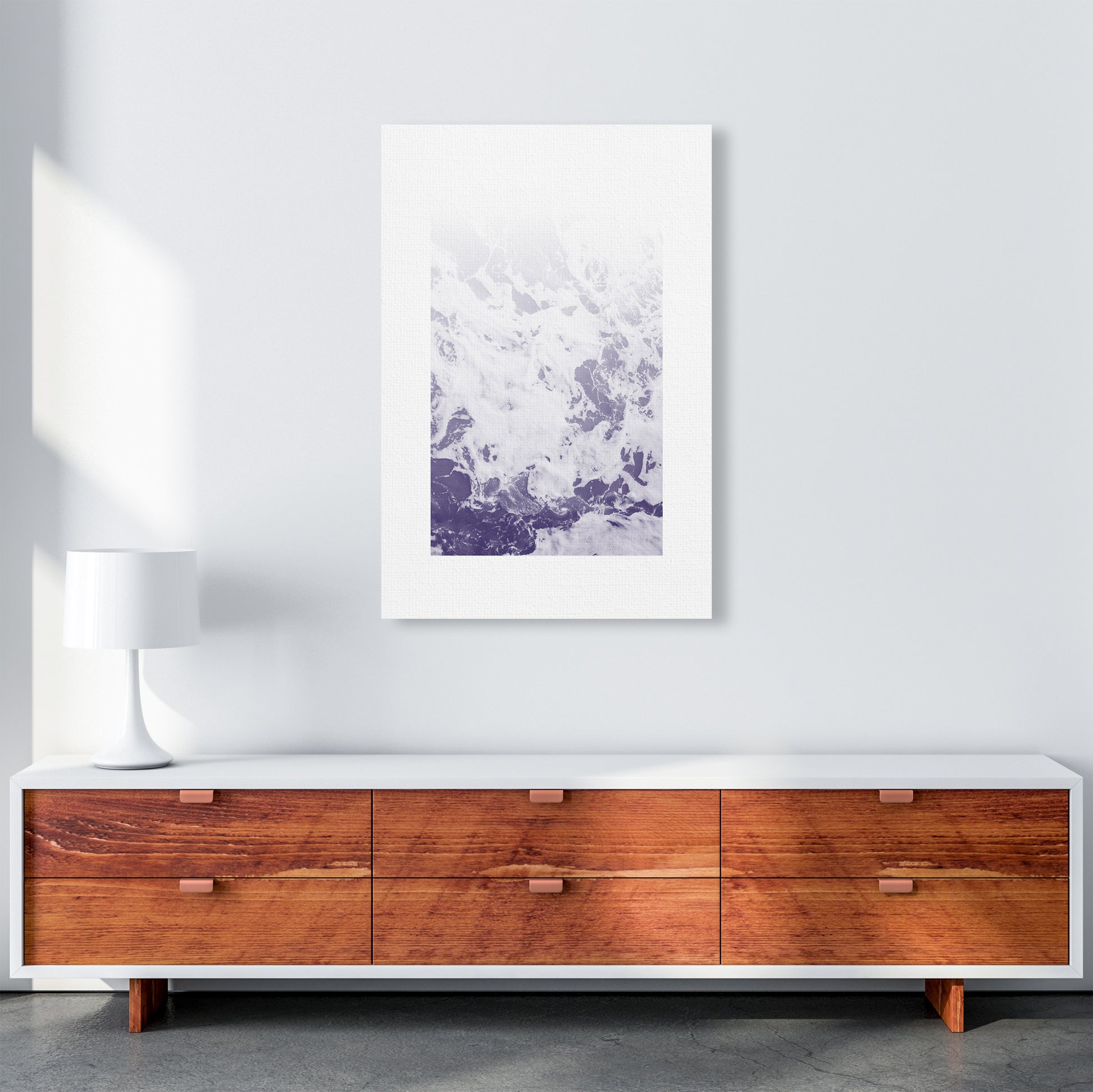 Purple Ocean Abstract Art Print by Nordic Creators A1 Canvas