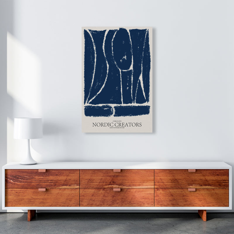Things Fall Apart - Blue Abstract Art Print by Nordic Creators A1 Canvas