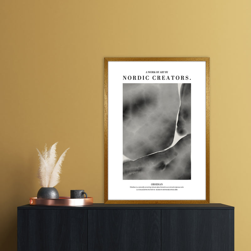 Obsidian Abstract Art Print by Nordic Creators A1 Print Only