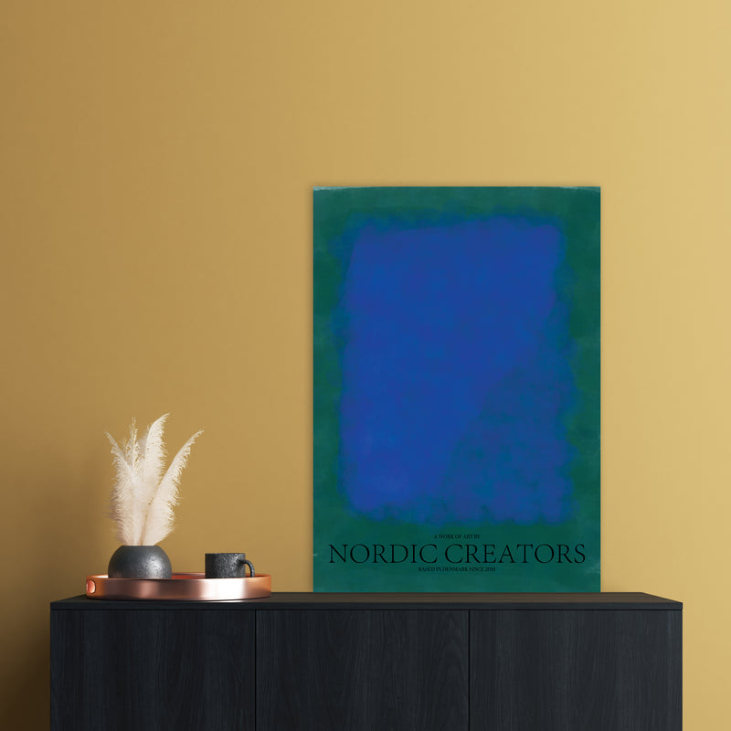 Color Block 2 Abstract Art Print by Nordic Creators A1 Black Frame