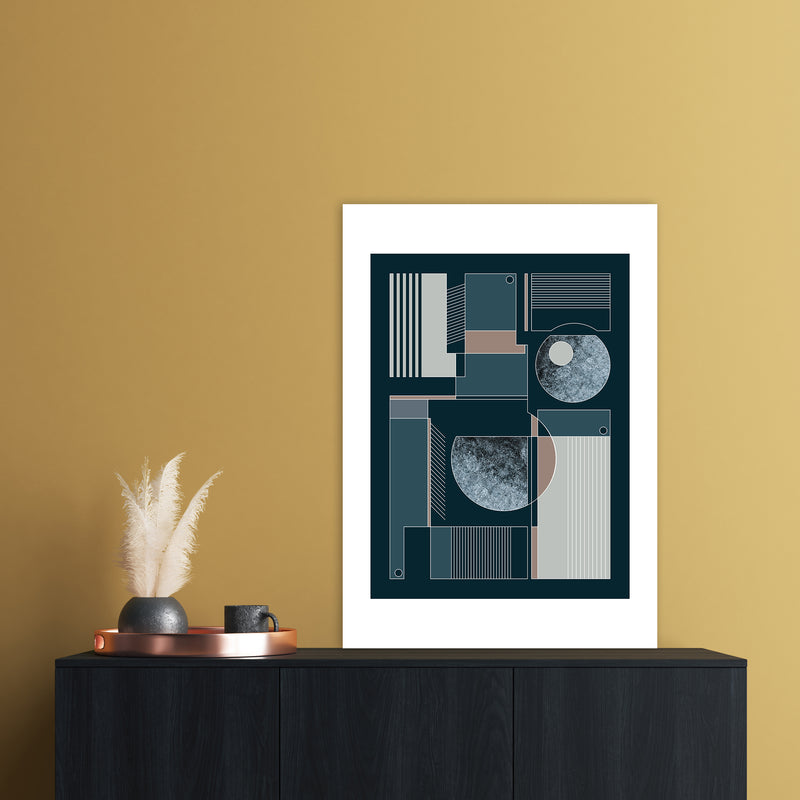 Geometric III Abstract Art Print by Nordic Creators A1 Black Frame