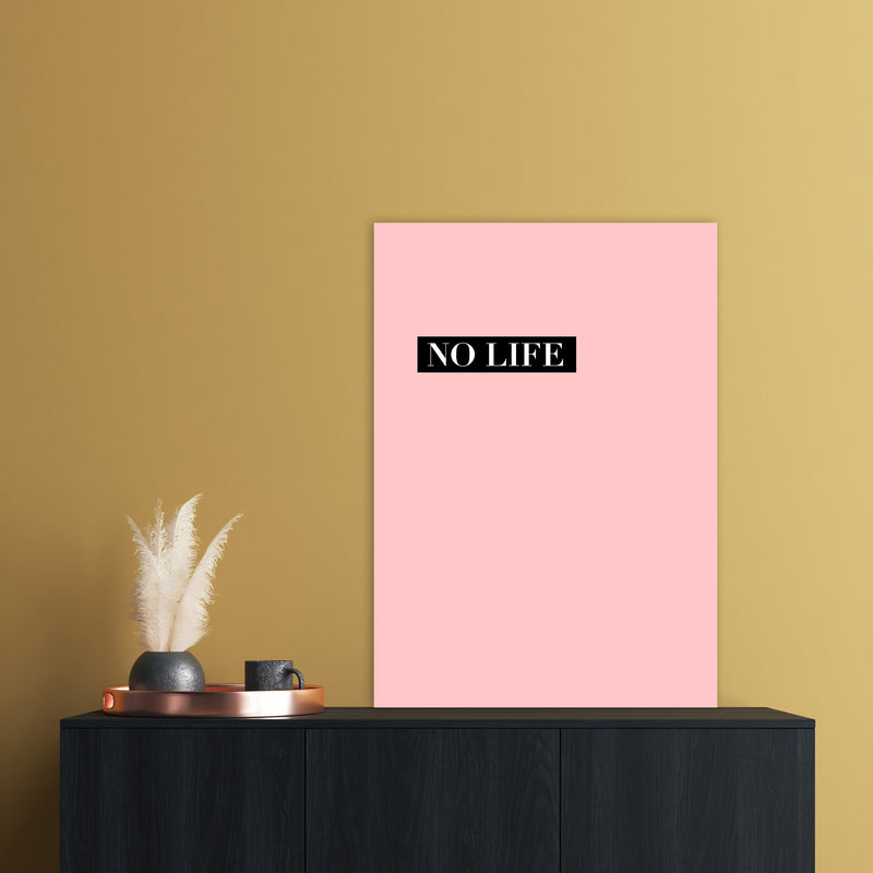 NO LIFE Abstract Art Print by Nordic Creators A1 Black Frame