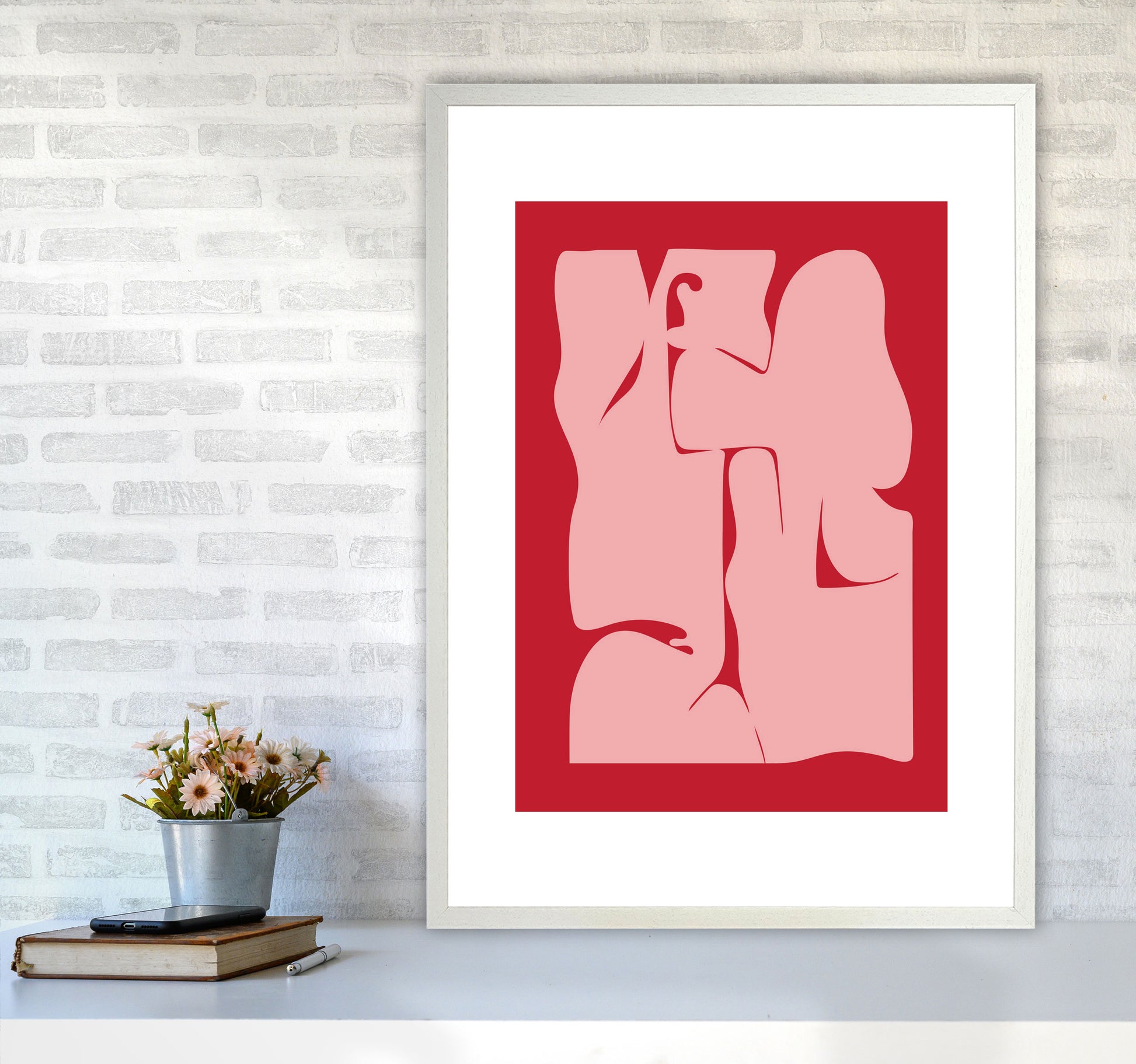 Abstract  Art Print by Nordic Creators A1 Oak Frame