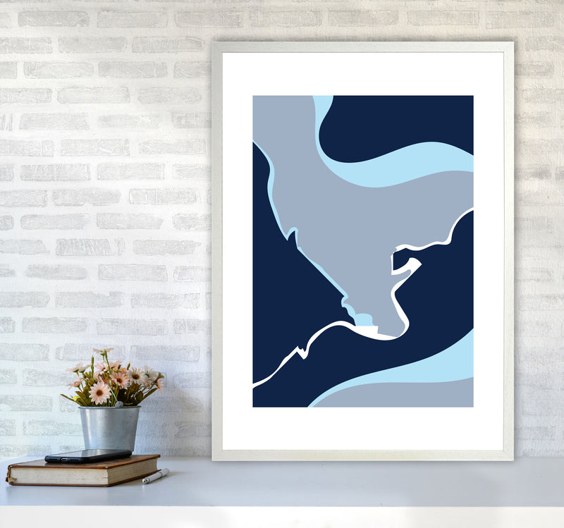 Abstract 3 Modern Contemporary Art Print by Nordic Creators A1 Oak Frame
