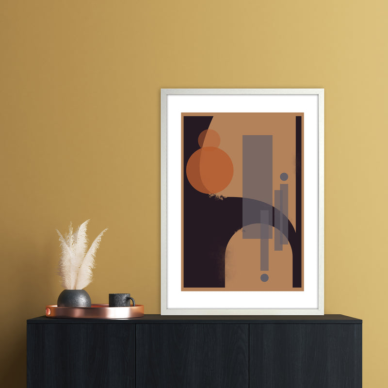 Geometric Abstract Art Print by Nordic Creators A1 Oak Frame