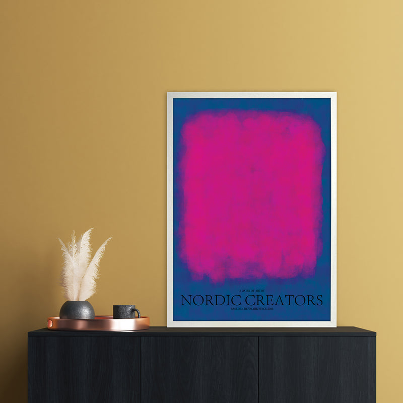 Color Block 3 Abstract Art Print by Nordic Creators A1 Oak Frame