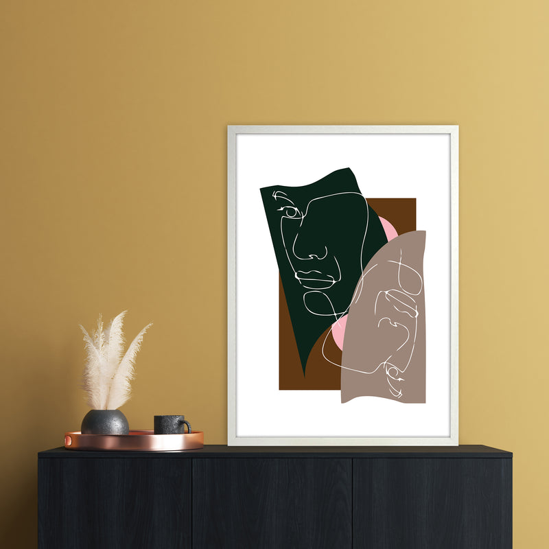 Modern Art III Abstract Art Print by Nordic Creators A1 Oak Frame