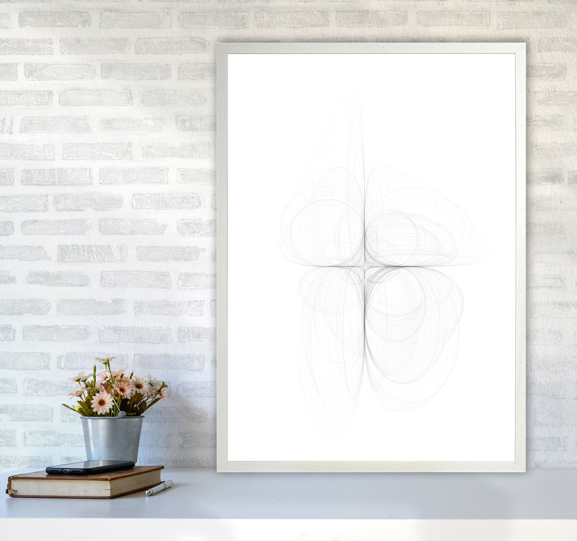 Tornadoes I Abstract Art Print by Nordic Creators A1 Oak Frame