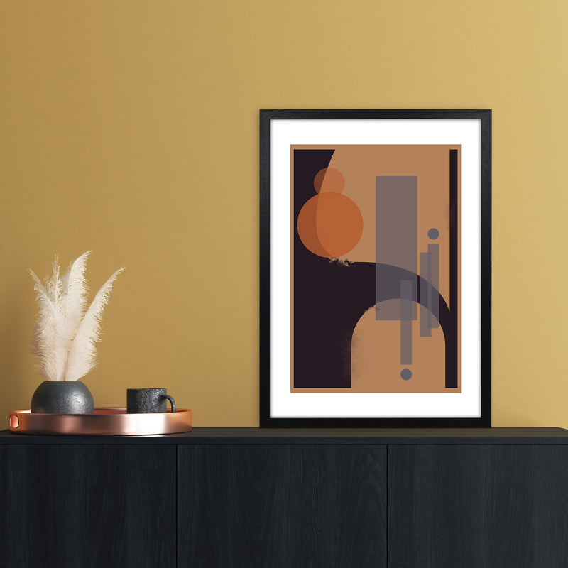 Geometric Abstract Art Print by Nordic Creators A2 White Frame
