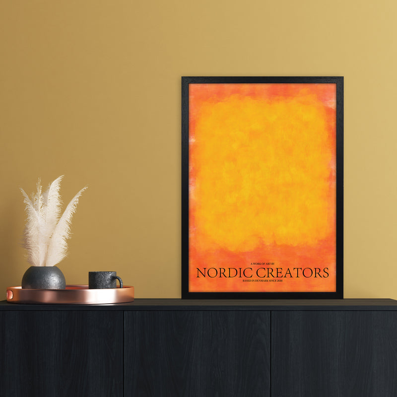 Color Block Abstract Art Print by Nordic Creators A2 White Frame