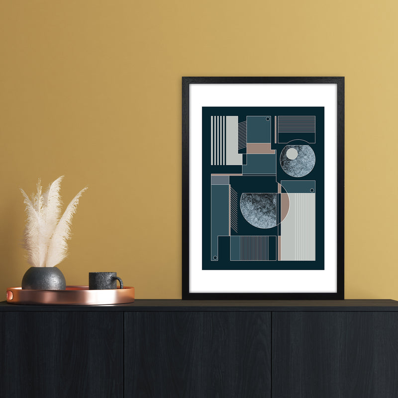 Geometric III Abstract Art Print by Nordic Creators A2 White Frame