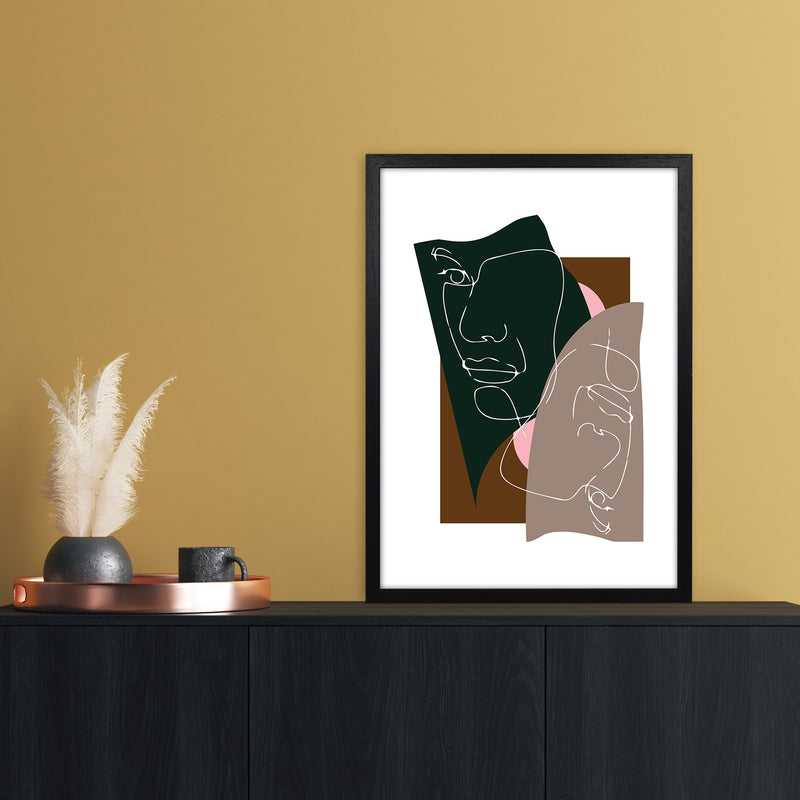 Modern Art III Abstract Art Print by Nordic Creators A2 White Frame