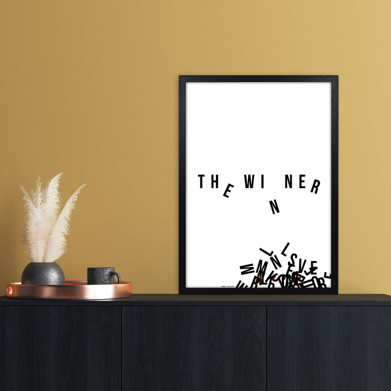 PJ-836-11 The winner Abstract Art Print by Nordic Creators A2 White Frame