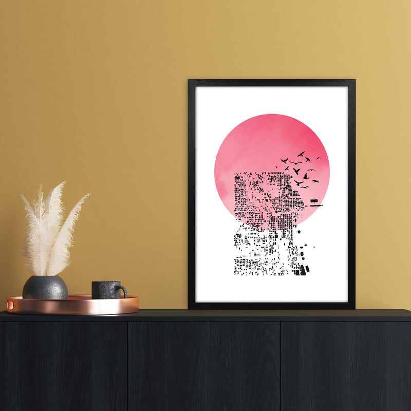 Shadow Abstract Art Print by Nordic Creators A2 White Frame
