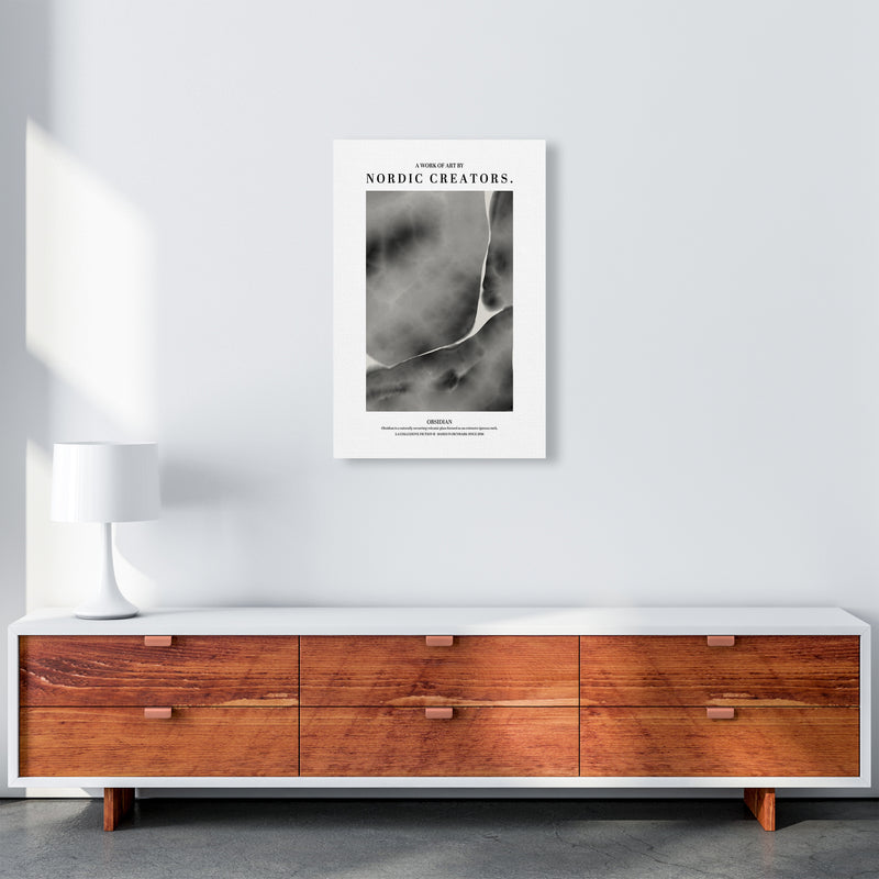 Obsidian Abstract Art Print by Nordic Creators A2 Canvas