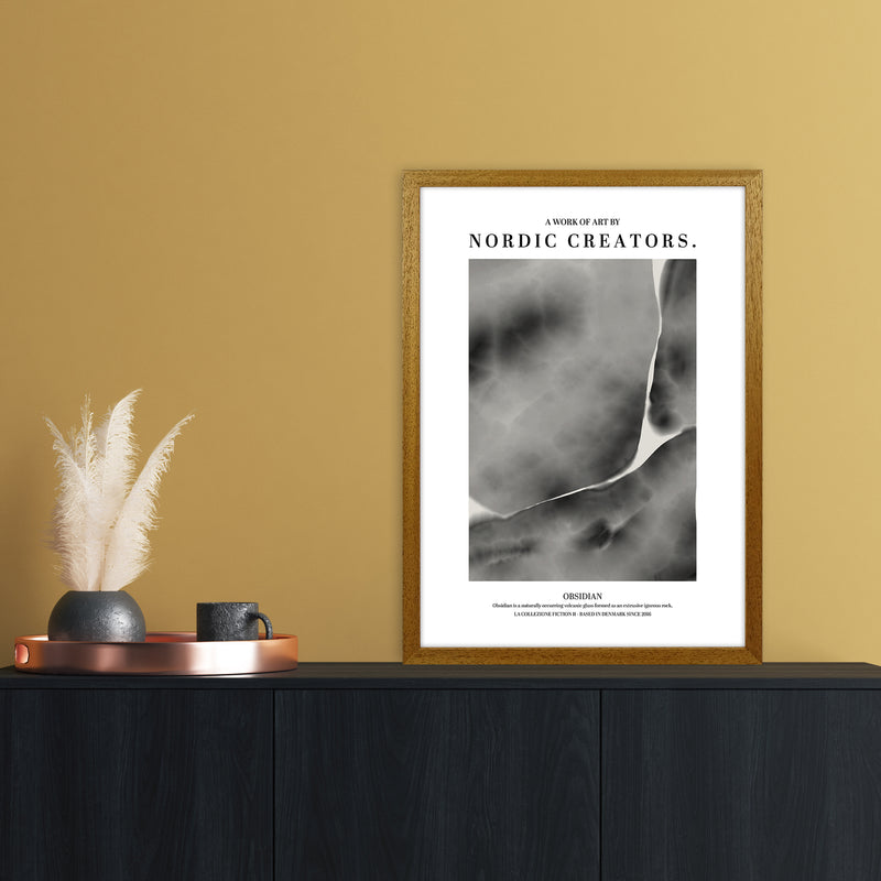 Obsidian Abstract Art Print by Nordic Creators A2 Print Only