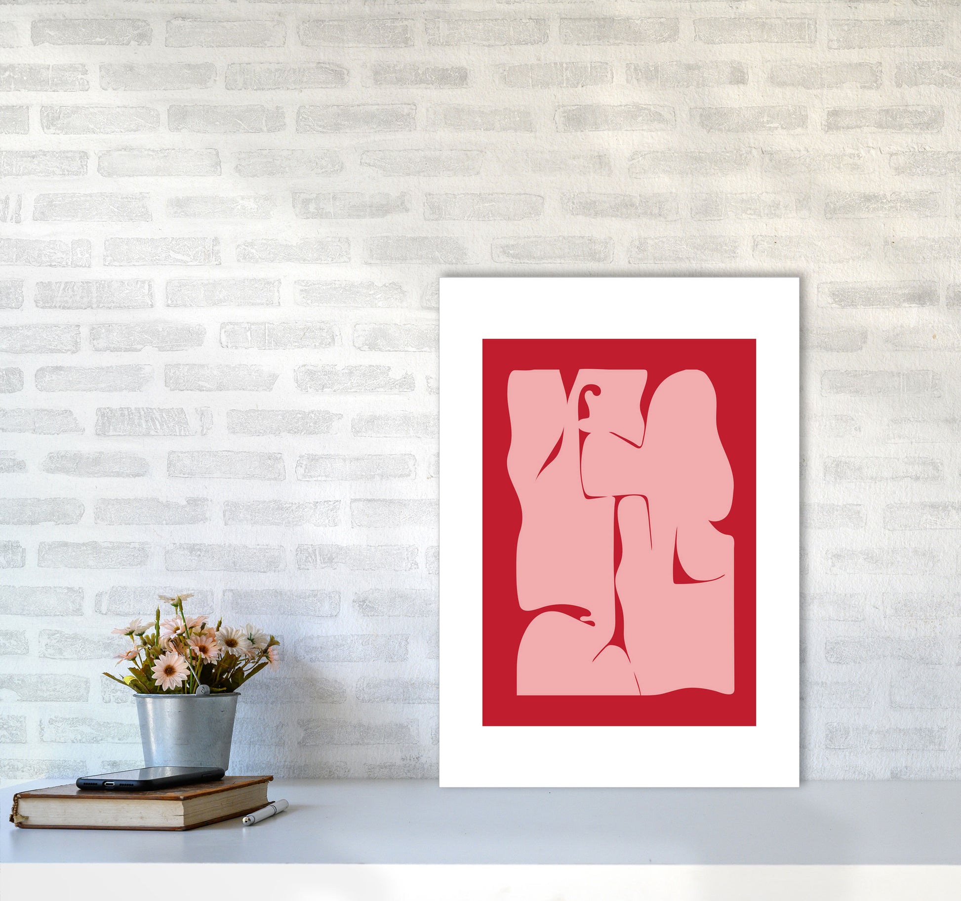 Abstract  Art Print by Nordic Creators A2 Black Frame