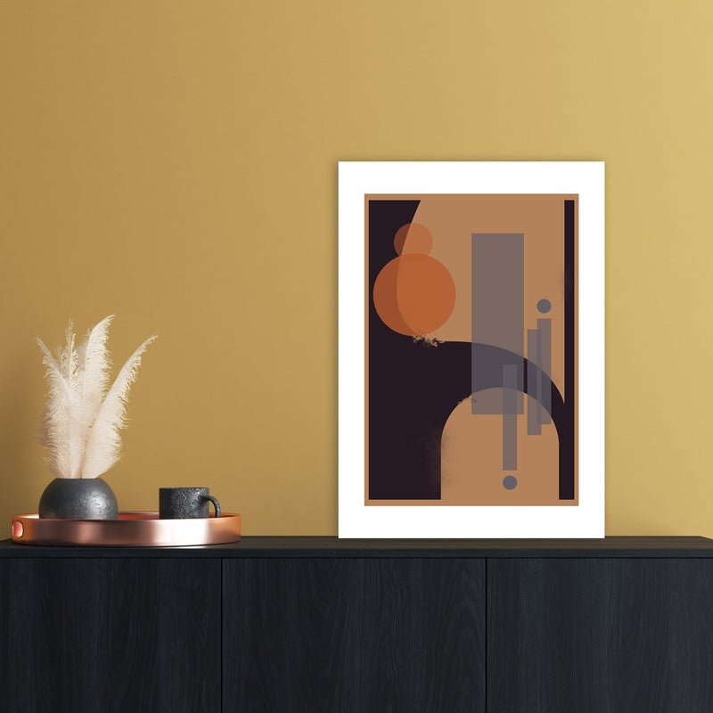 Geometric Abstract Art Print by Nordic Creators A2 Black Frame