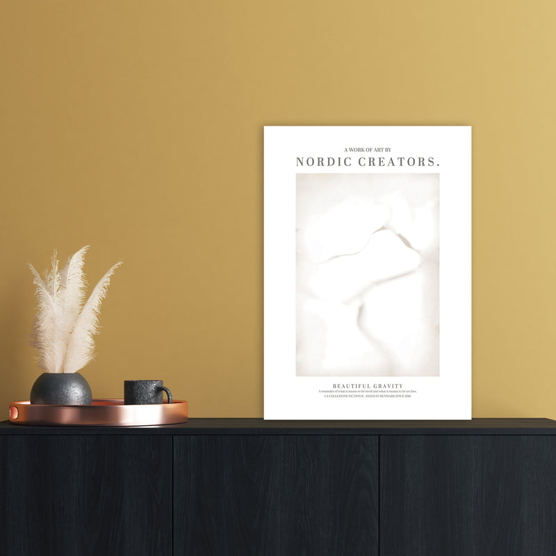 Beautiful Gravity Abstract Art Print by Nordic Creators A2 Black Frame