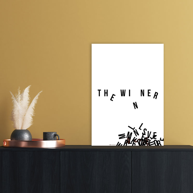 PJ-836-11 The winner Abstract Art Print by Nordic Creators A2 Black Frame