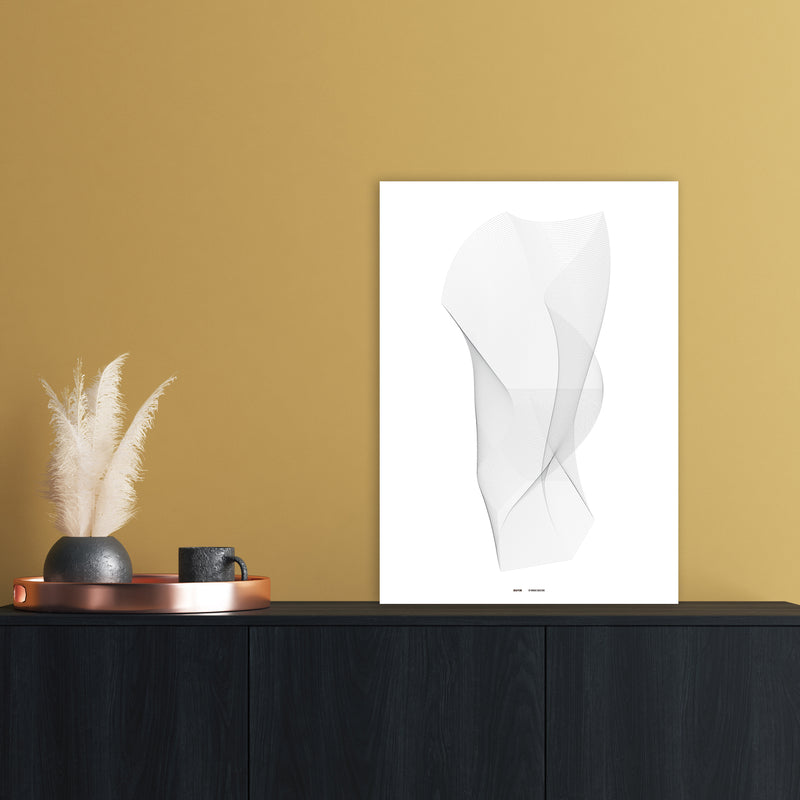 PJ-836-6 sculpture I Abstract Art Print by Nordic Creators A2 Black Frame
