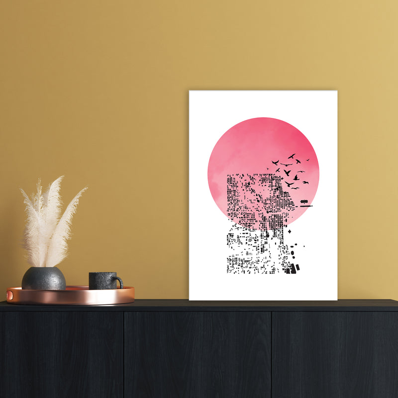 Shadow Abstract Art Print by Nordic Creators A2 Black Frame