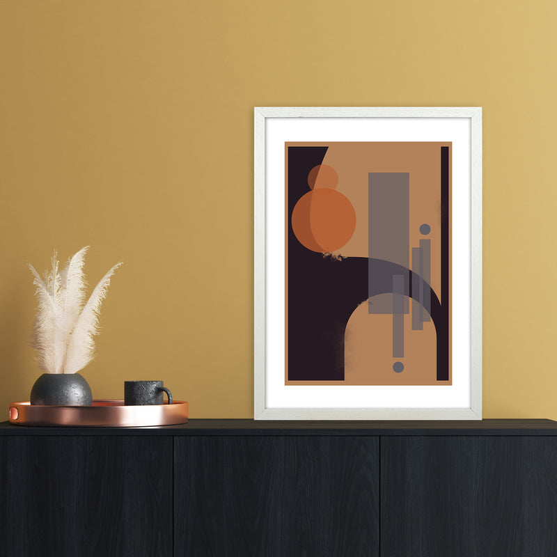 Geometric Abstract Art Print by Nordic Creators A2 Oak Frame