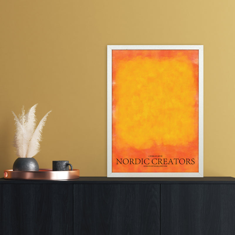 Color Block Abstract Art Print by Nordic Creators A2 Oak Frame