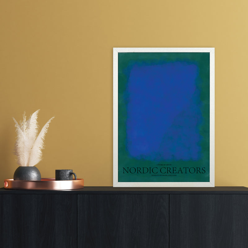 Color Block 2 Abstract Art Print by Nordic Creators A2 Oak Frame