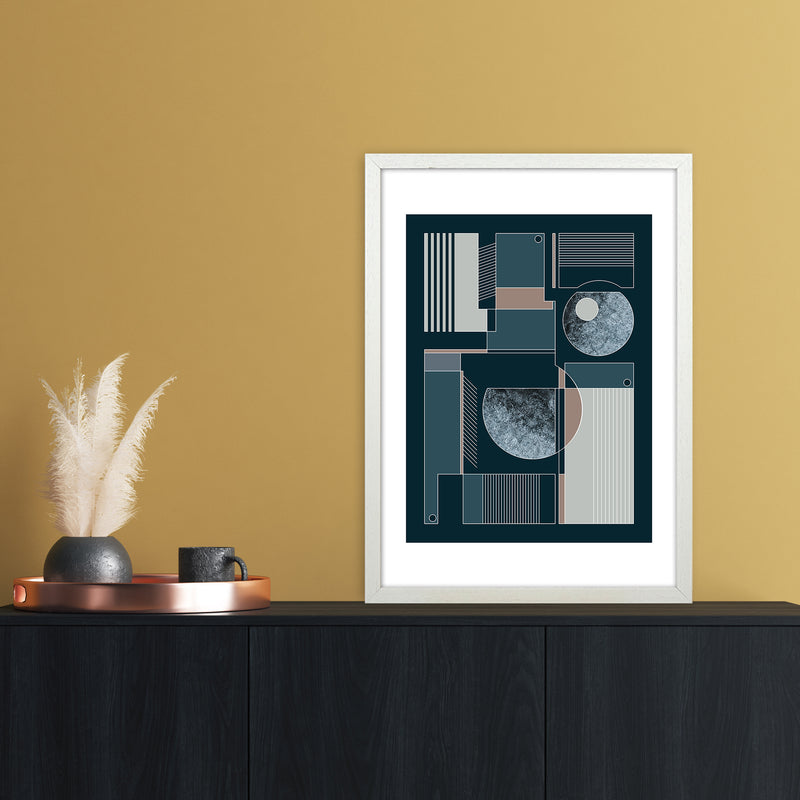 Geometric III Abstract Art Print by Nordic Creators A2 Oak Frame