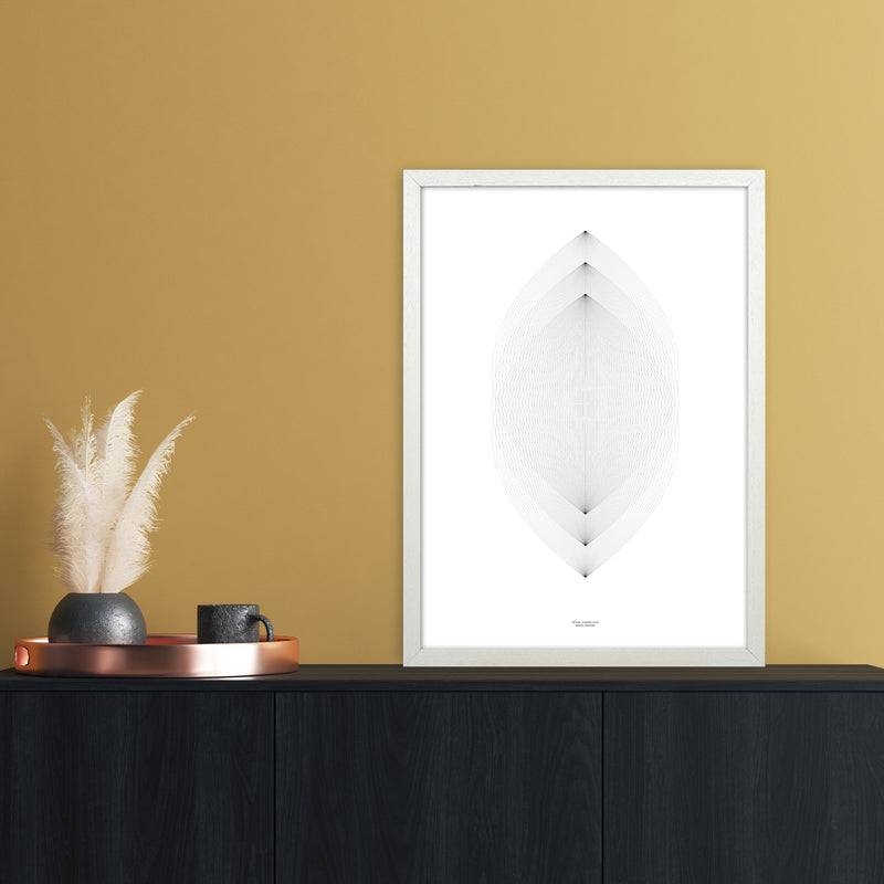 PJ-836-8 Leaves Abstract Art Print by Nordic Creators A2 Oak Frame