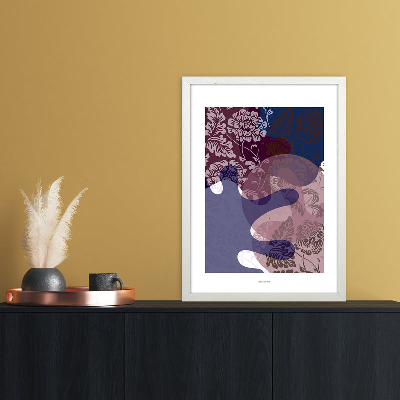 PJ-836-17 Flower Abstract Art Print by Nordic Creators A2 Oak Frame